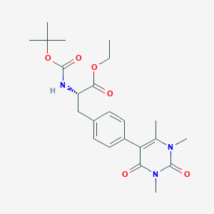 (S)-ethyl 2-((tert-butoxycarbonyl)amino)-3-(4-(1,3,6-trimethyl-2,4-dioxo-1,2,3,4-tetrahydropyrimidin-5-yl)phenyl)propanoate - (1428442-18-5)