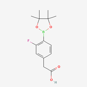 2-(3-Fluoro-4-(4,4,5,5-tetramethyl-1,3,2-dioxaborolan-2-yl)phenyl)acetic acid - (1431548-94-5)