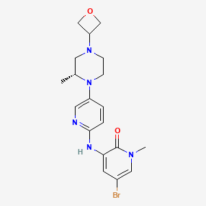 5-bromo-1-methyl-3-[[5-[(2R)-2-methyl-4-(oxetan-3-yl)piperazin-1-yl]-2-pyridyl]amino]pyridin-2-one - (1433860-44-6)