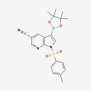 1h-pyrrolo[2,3-b]pyridine-5-carbonitrile, 1-[(4-methylphenyl)sulfonyl]-3-(4,4,5,5-tetramethyl-1,3,2-dioxaborolan-2-yl)- - (1434747-57-5)