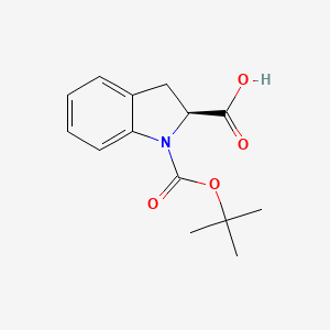 1H-Indole-1,2-dicarboxylic acid, 2,3-dihydro-, 1-(1,1-dimethylethyl) ester, (2S)- - (144069-67-0)