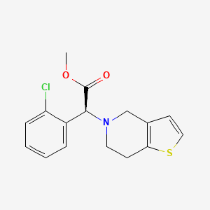 Thieno[3,2-c]pyridine-5(4H)-acetic acid, α-(2-chlorophenyl)-6,7-dihydro-, hydrochloride (1:1), (αS)- - (144750-42-5)