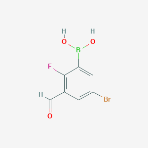 (5-bromo-2-fluoro-3-formylphenyl)boronicacid - (1451393-09-1)