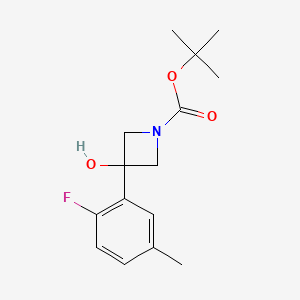 tert-butyl 3-(2-fluoro-5-methylphenyl)-3-hydroxyazetidine-1-carboxylate - (1493550-86-9)