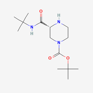 1-Piperazinecarboxylic acid, 3-[[(1,1-dimethylethyl)amino]carbonyl]-, 1,1-dimethylethyl ester, (3S)- - (150323-35-6)