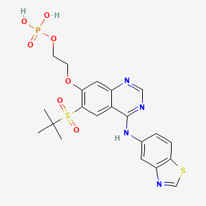 2-[[4-(5-benzothiazolylamino)-6-[(1,1-dimethylethyl)sulfonyl]-7-quinazolinyl]oxy]-ethanol, 1-(dihydrogen phosphate) - (1579965-12-0)