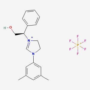 (R)-1-(3,5-Dimethylphenyl)-3-(2-hydroxy-1-phenylethyl)-4,5-dihydro-1H-imidazol-3-ium hexafluorophosphate(V) - (1630817-29-6)