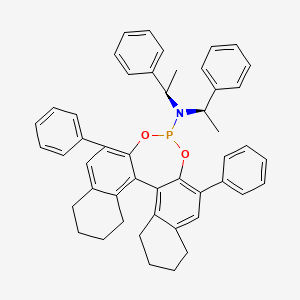 (11bS)-2,6-Diphenyl-N,N-bis((R)-1-phenylethyl)-8,9,10,11,12,13,14,15-octahydrodinaphtho[2,1-d:1',2'-f][1,3,2]dioxaphosphepin-4-amine - (1642865-72-2)