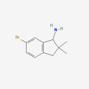 6-bromo-2,2-dimethyl-2,3-dihydro-1H-inden-1-amine - (165730-13-2)