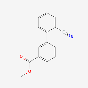 [1,1'-Biphenyl]-3-carboxylic acid, 2'-cyano-, methyl ester - (168618-65-3)