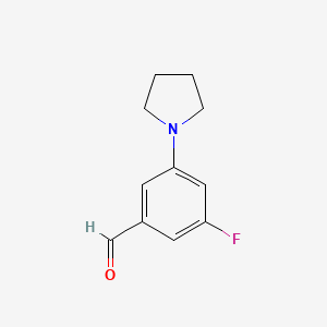 5-Fluoro-3-pyrrolidin-1-ylbenzaldehyde - (1692606-40-8)
