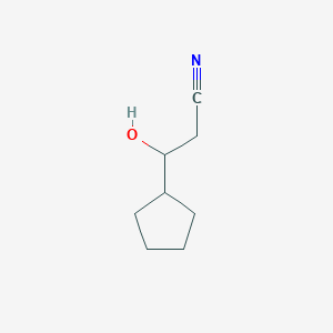 (3S)-3-cyclopentyl-3-hydroxy-propanenitrile - (1699727-68-8)