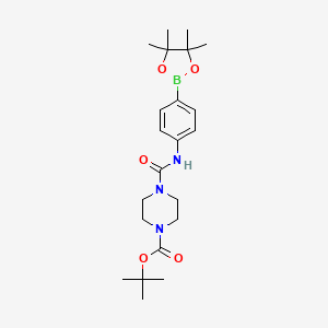 tert-butyl 4-((4-(4,4,5,5-tetraMethyl-1,3,2-dioxaborolan-2-yl)phenyl)carbaMoyl)piperazine-1-carboxylate - (1704068-57-4)