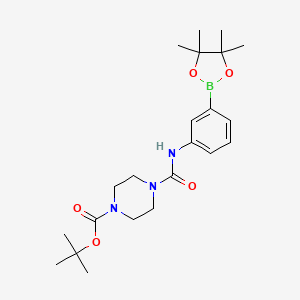 tert-butyl4-((3-(4,4,5,5-tetraMethyl-1,3,2-dioxaborolan-2-yl)phenyl)carbaMoyl)piperazine-1-carboxylate - (1704081-91-3)