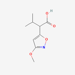 2-(3-methoxyisoxazol-5-yl)-3-methyl-butanoic acid - (1784297-35-3)