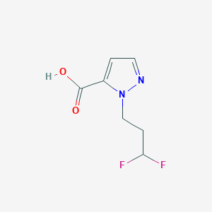 2-(3,3-difluoropropyl)pyrazole-3-carboxylic acid - (1784571-39-6)
