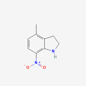1H-Indole, 2,3-dihydro-4-methyl-7-nitro- - (179176-31-9)