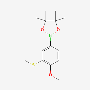 2-[4-Methoxy-3-(methylthio)phenyl]-4,4,5,5-tetramethyl-1,3,2-dioxaborolane - (1800575-35-2)