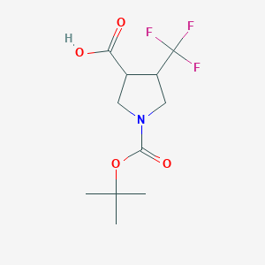 (3R,4R)-1-[(tert-butoxy)carbonyl]-4-(trifluoromethyl)pyrrolidine-3-carboxylic acid - (1808807-76-2)