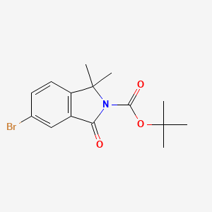 tert-butyl 5-bromo-1,1-dimethyl-3-oxo-isoindoline-2-carboxylate - (1817672-32-4)