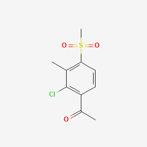 1-(2-CHLORO-4-METHANESULFONYL-3-METHYL-PHENYL)-ETHANONE - (181997-72-8)