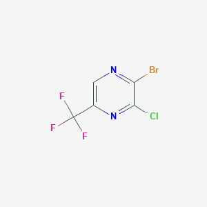 2-Bromo-3-chloro-5-(trifluoromethyl)pyrazine - (1823377-50-9)