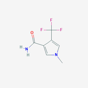 1-methyl-4-(trifluoromethyl)pyrrole-3-carboxamide - (1824277-21-5)