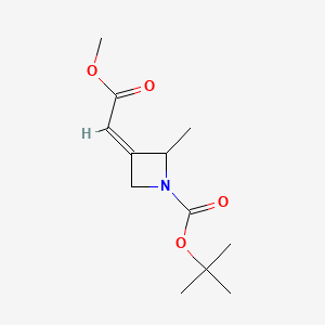 tert-butyl 3-(2-methoxy-2-oxo-ethylidene)-2-methyl-azetidine-1-carboxylate - (1824888-10-9)