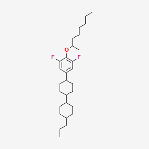 [4(S)-[trans(trans)]]-1,3-Difluoro-2-[(1-methylheptyl)oxy]-5-(4'-propyl[1,1'-bicyclohexyl]-4-yl)benzene - (185207-90-3)