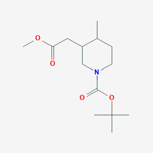tert-butyl 3-(2-methoxy-2-oxoethyl)-4-methylpiperidine-1-carboxylate - (1860028-35-8)
