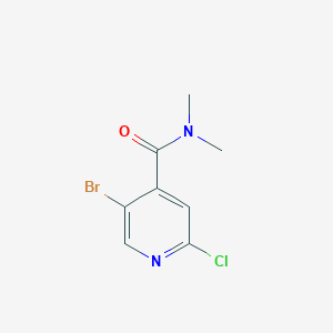 5-Bromo-2-chloro-N,N-dimethylpyridine-4-carboxamide - (1863453-75-1)
