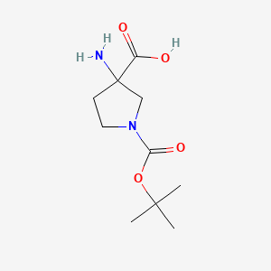 (3R)-3-amino-1-[(tert-butoxy)carbonyl]pyrrolidine-3-carboxylic acid - (1932297-75-0)