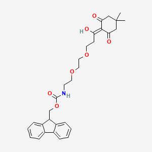 (9H-Fluoren-9-yl)methyl (2-(2-(3-(4,4-dimethyl-2,6-dioxocyclohexylidene)-3-hydroxypropoxy)ethoxy)ethyl)carbamate - (1988771-96-5)