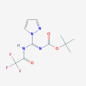 tert-Butyl ((1H-pyrazol-1-yl)((2,2,2-trifluoroacetyl)imino)methyl)carbamate - (2028307-97-1)