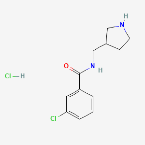 3-Chloro-N-(pyrrolidin-3-ylmethyl)benzamide hydrochloride - (2039301-72-7)