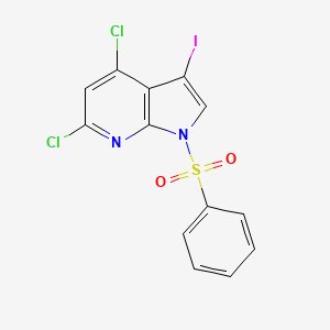 1H-Pyrrolo[2,3-b]pyridine, 4,6-dichloro-3-iodo-1-(phenylsulfonyl)- - (2055841-50-2)