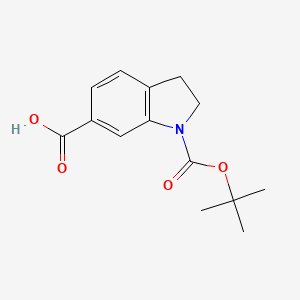 1H-Indole-1,6-dicarboxylic acid, 2,3-dihydro-, 1-(1,1-dimethylethyl) ester - (208772-41-2)