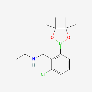 3-Chloro-2-(N-ethylaminomethyl)phenylboronic acid, pinacol ester - (2096333-72-9)