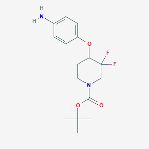 tert-butyl 4-(4-aminophenoxy)-3,3-difluoropiperidine-1-carboxylate - (2101206-82-8)
