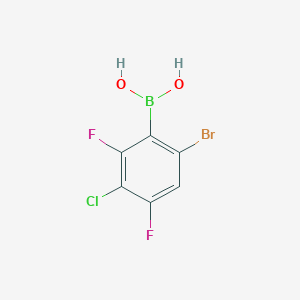 6-Bromo-3-chloro-2,4-difluorophenylboronic acid - (2121514-24-5)
