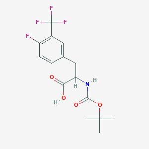 (S)-2-((tert-butoxycarbonyl)amino)-3-(4-fluoro-3-(trifluoromethyl)phenyl)propanoic acid - (2136115-23-4)