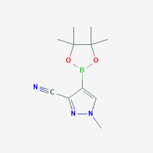 1-Methyl-4-(4,4,5,5-tetramethyl-1,3,2-dioxaborolan-2-yl)-1H-pyrazole-3-carbonitrile - (2158267-70-8)