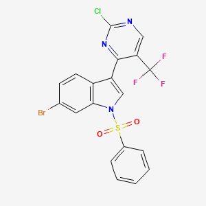 6-Bromo-3-(2-chloro-5-(trifluoromethyl)pyrimidin-4-yl)-1-(phenylsulfonyl)-1H-indole - (2173193-44-5)