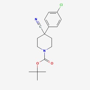 TERT-BUTYL 4-(4-CHLOROPHENYL)-4-CYANOPIPERIDINE-1-CARBOXYLATE - (218451-34-4)