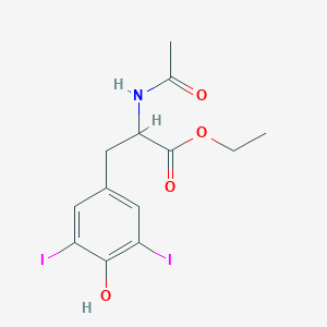 (S)-Ethyl 2-acetamido-3-(4-hydroxy-3,5-diiodophenyl)propanoate - (21959-36-4)