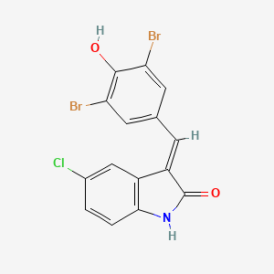 -5-chloro-3-(3,5-dibromo-4-hydroxybenzylidene)indolin-2-one - (220904-99-4)