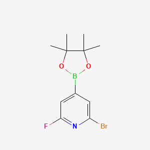 2-Bromo-6-fluoropyridine-4-boronic acid, pinacol ester - (2223035-36-5)