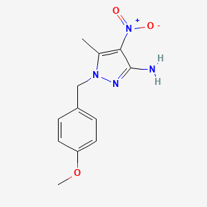 1-[(4-methoxyphenyl)methyl]-5-methyl-4-nitro-1H-pyrazol-3-amine - (2227204-81-9)
