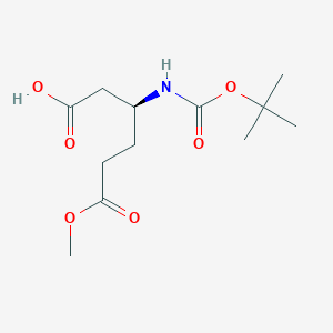 (3S)-3-{[(tert-butoxy)carbonyl]amino}-6-methoxy-6-oxohexanoic acid - (222846-98-2)