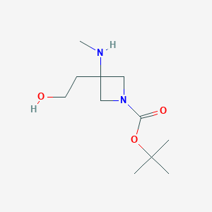 tert-butyl 3-(2-hydroxyethyl)-3-(methylamino)azetidine-1-carboxylate - (2231676-06-3)